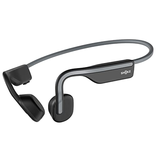 Shokz OpenMove - Open-Ear Bluetooth Sport Headphones - Bone Conduction Wireless Earphones - Sweatproof for Running and Workouts, with Sticker Pack (Grey) $63.95