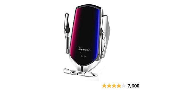 Wireless Car Charger,10W Qi Fast Charging Auto-Clamping Car Phone Mount Air Vent Holder Compatible with iPhone 12/SE/11/XS/XR/X/8,Samsung S10/S9/S8