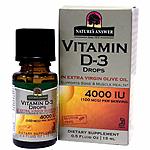 Nature's Answer Vitamin D-3 Drops 4000 IU $6.75