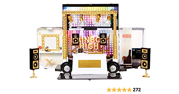 Rainbow High Rainbow Vision World Tour Bus & Stage. 4-in-1 Light-Up Deluxe Toy Playset Including DJ Booth and Accessories for 360 Degrees Play, Great Gift for Kids 6-12 Y - $27.29