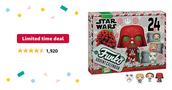 Limited-time deal for Prime Members: Funko Pop! Advent Calendar: Star Wars - Holiday, Multicolor, One Size - $24
