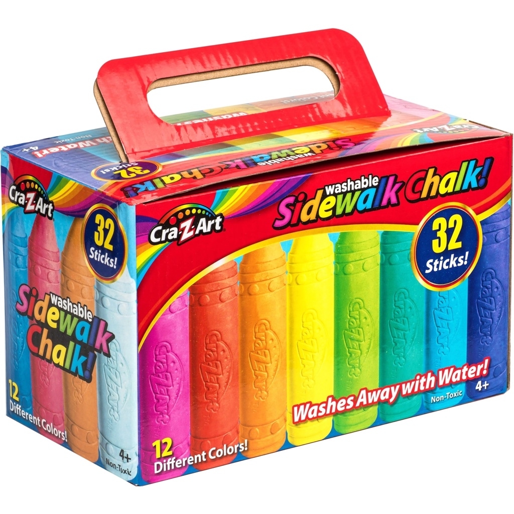 Cra-Z-Art Washable Sidewalk Chalk, 32 Count, Multicolor, Children to Adult - $2.97