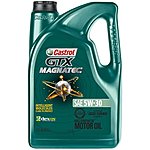 [2-pk] Castrol GTX MAGNATEC Full Synthetic Motor Oil 5 Qts 5W-20 for $27.88 and 5W-30 for $25.84