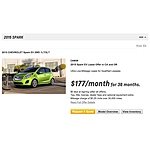 2015 Chevy Spark EV Lease - $0 Down/$169-177 per month YMMV