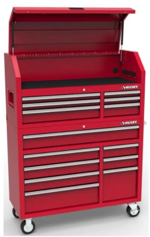 Husky 46 in. 14-Drawer Red Tool Chest Combo - Home Depot $548