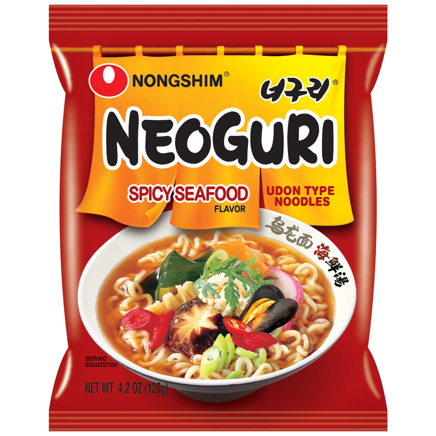 Amazon.com : Nongshim Neoguri Noodles, Spicy Seafood, 4.2 Ounce (Pack of 16)  $10.33 with s&s $10.33