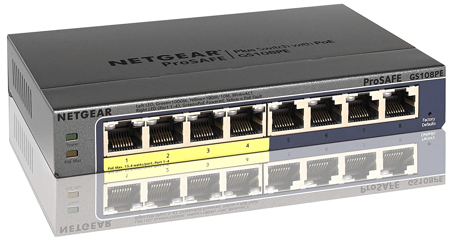 NETGEAR 8-Port Gigabit Ethernet Unmanaged PoE Switch (GS108PEv3) $62.19