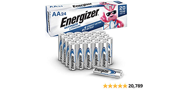 Amazon: Energizer Lithium AA Batteries 24-Pack for 25-40% Off - YMMV