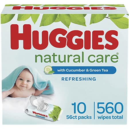 Huggies Natural Care Baby Wipes 10 Flip-Top Packs (560 Wipes Total) - $11.24 S&S Amazon