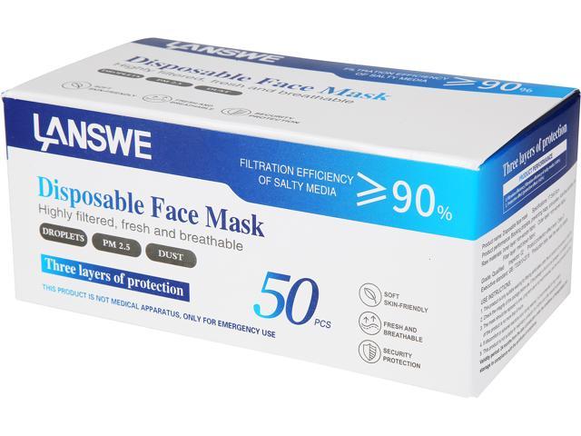 Disposable Face Masks (50 pcs) w/ Free Shipping @Newegg $24.99