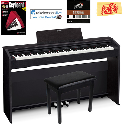 Casio Privia PX-870 Digital Piano - Black Bundle with Furniture Bench, etc. for $809.99 at Austinbazaar.com, free shipping
