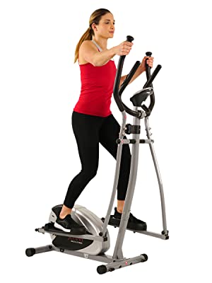 Sunny Health & Fitness SF-E905 Elliptical Machine Cross Trainer with 8 Level Resistance and Digital Monitor $92.65