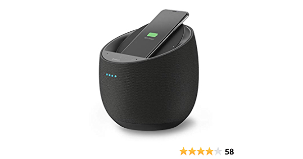 Belkin SoundForm Elite Hi-Fi Smart Speaker + Wireless Charger (Alexa Voice-Controlled Bluetooth Speaker) Sound Technology by Devialet (Black) - $99.99