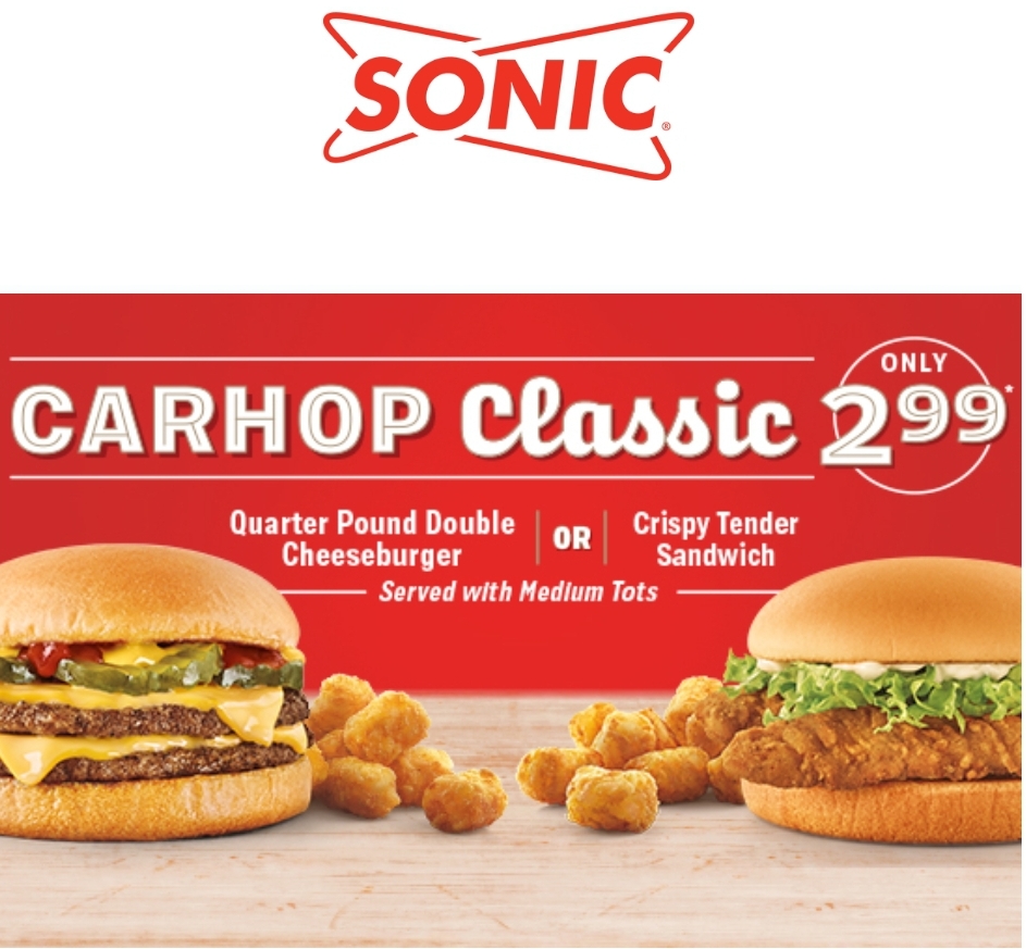 Crispy Tender Sandwich or Quarter Pound Double Cheeseburger for $2.99