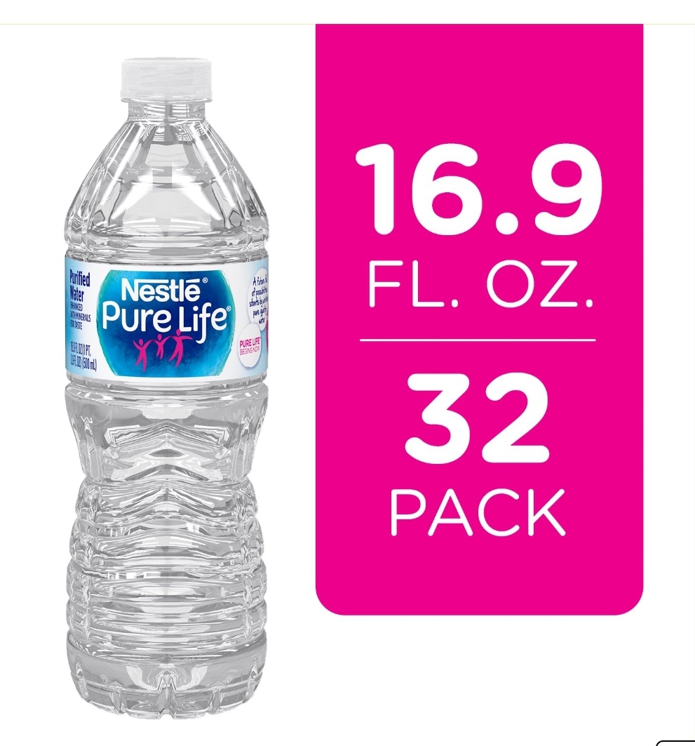 Nestle Pure Life Purified Water (Pack of 32) for $3.98