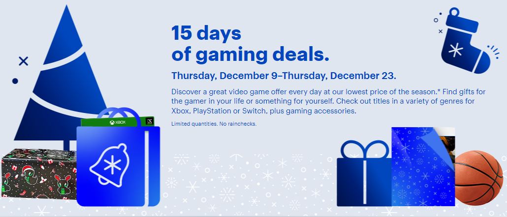 Best Buy 15 Days of Gaming starts Thursday, December 9 - Thursday, December 23