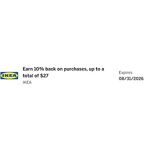 [YMMV] - AMEX IKEA Offer 10% back as a statement credit after using your enrolled eligible Card