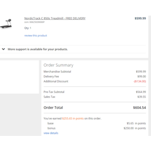 Nordictrack c850 s best sale treadmill