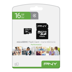 PNY Performance Class 4 microSDHC™ Memory Card, 16GB, P-SDU164-GE - Office Depot $2.99