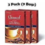 Urnex Cleancaf Coffee Maker &amp; Espresso Machine Cleaner and Descaler 3 Pack (9 Bags) For $5.95