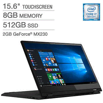 Lenovo Flex 15 Series 2-in-1 Touchscreen Laptop - Intel Core i7 - GeForce MX230 - 1080p $599
