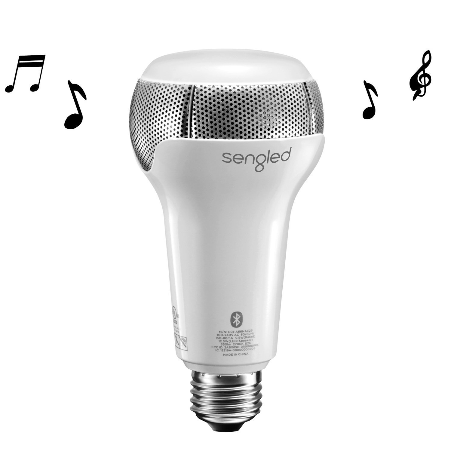 Dimmable 45Weq LED Light Bulb with BT Speaker + App, Alexa compatible -- $18