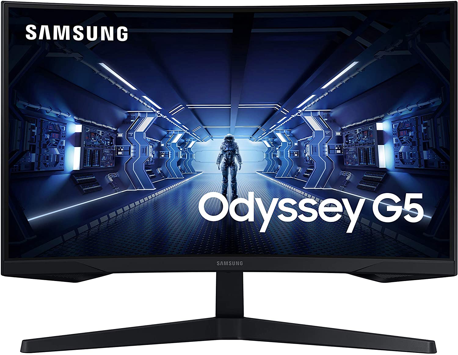 SAMSUNG 27-Inch Odyssey G5 1440p Gaming Monitor with 1000R Curved Screen, 144Hz, 1ms, FreeSync Premium, QHD $259.99