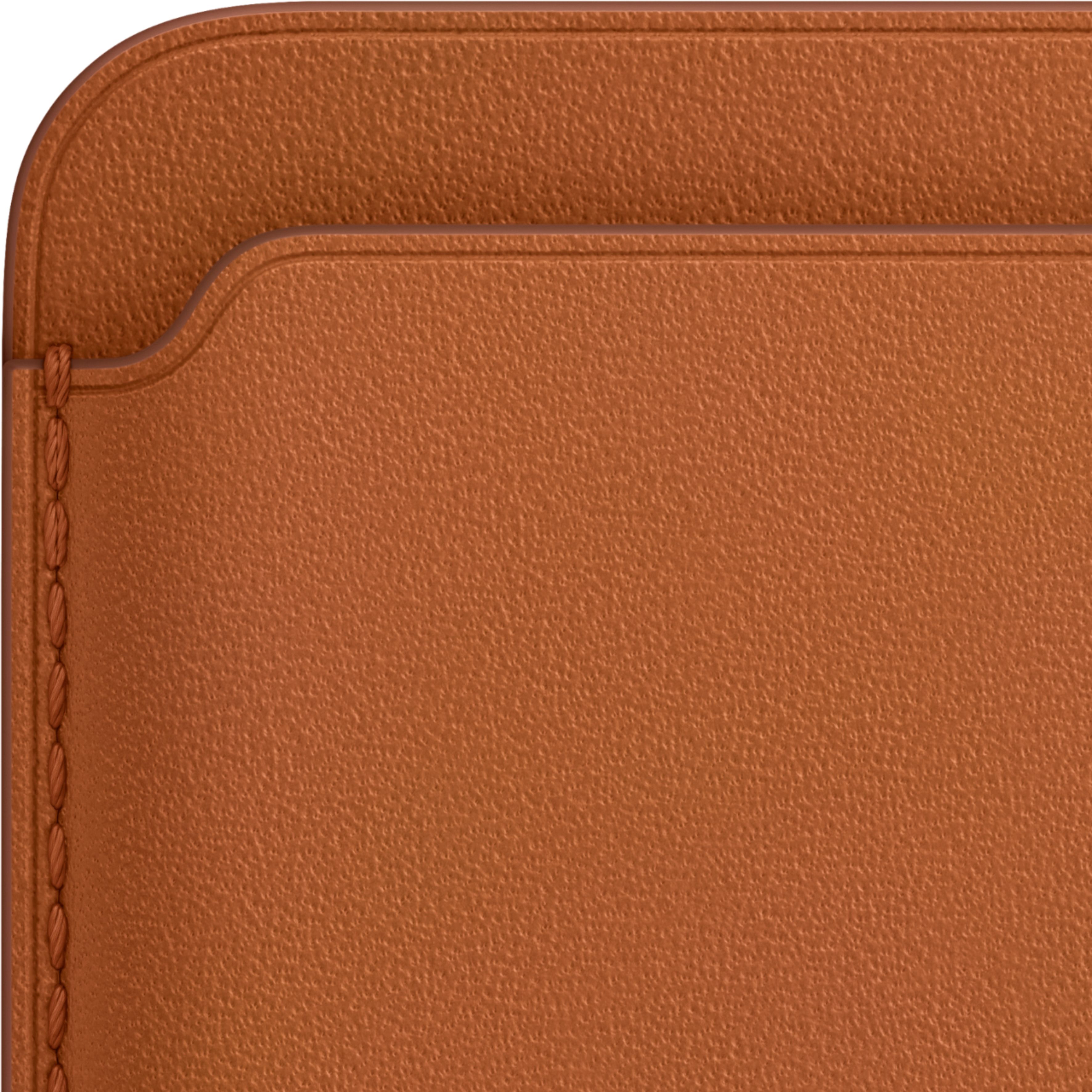 Apple - iPhone® Leather Wallet with MagSafe - Saddle Brown $25