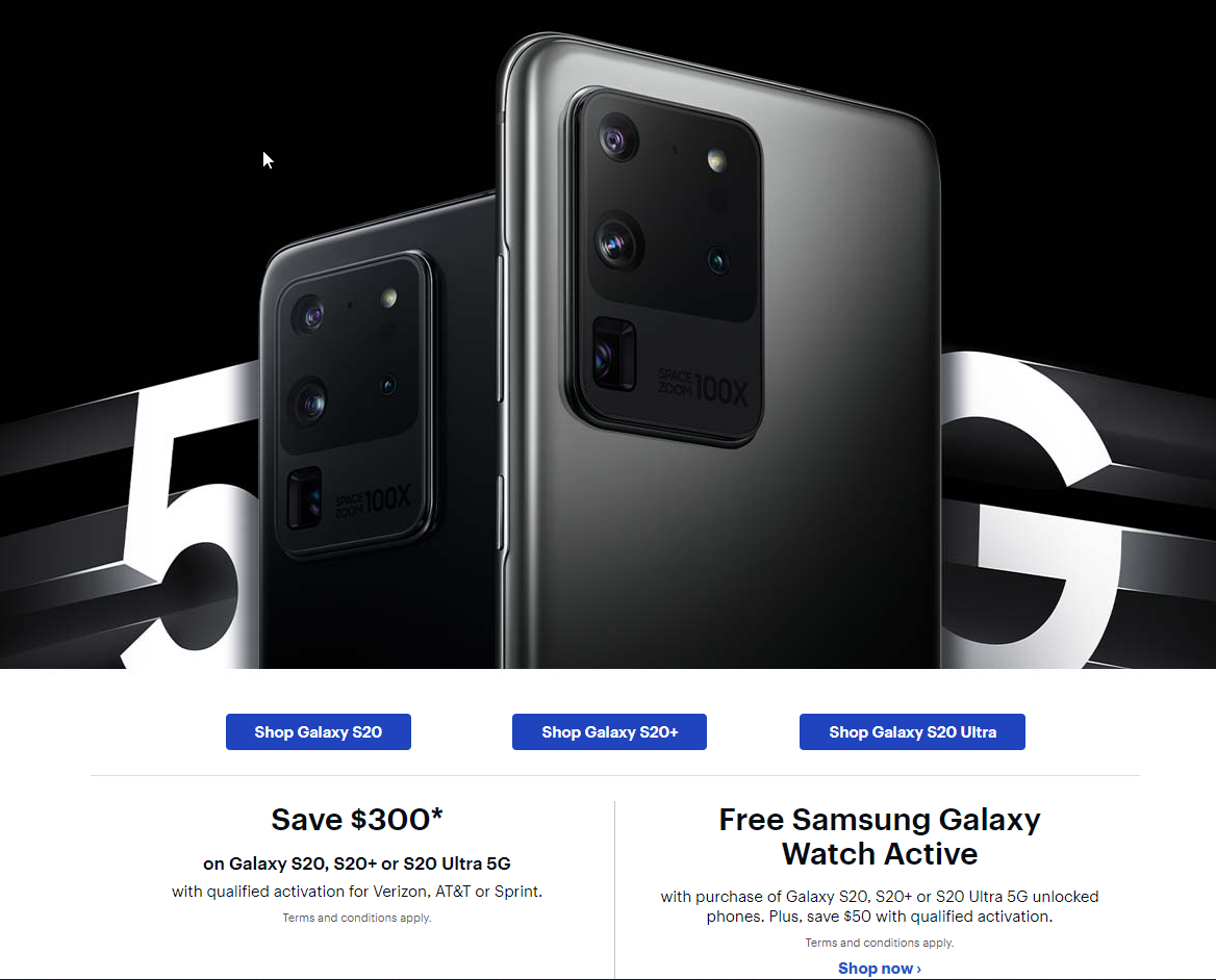 AT&T, Verizon, Sprint: Samsung Galaxy S20 models $300 off at Best Buy with installment plans $899