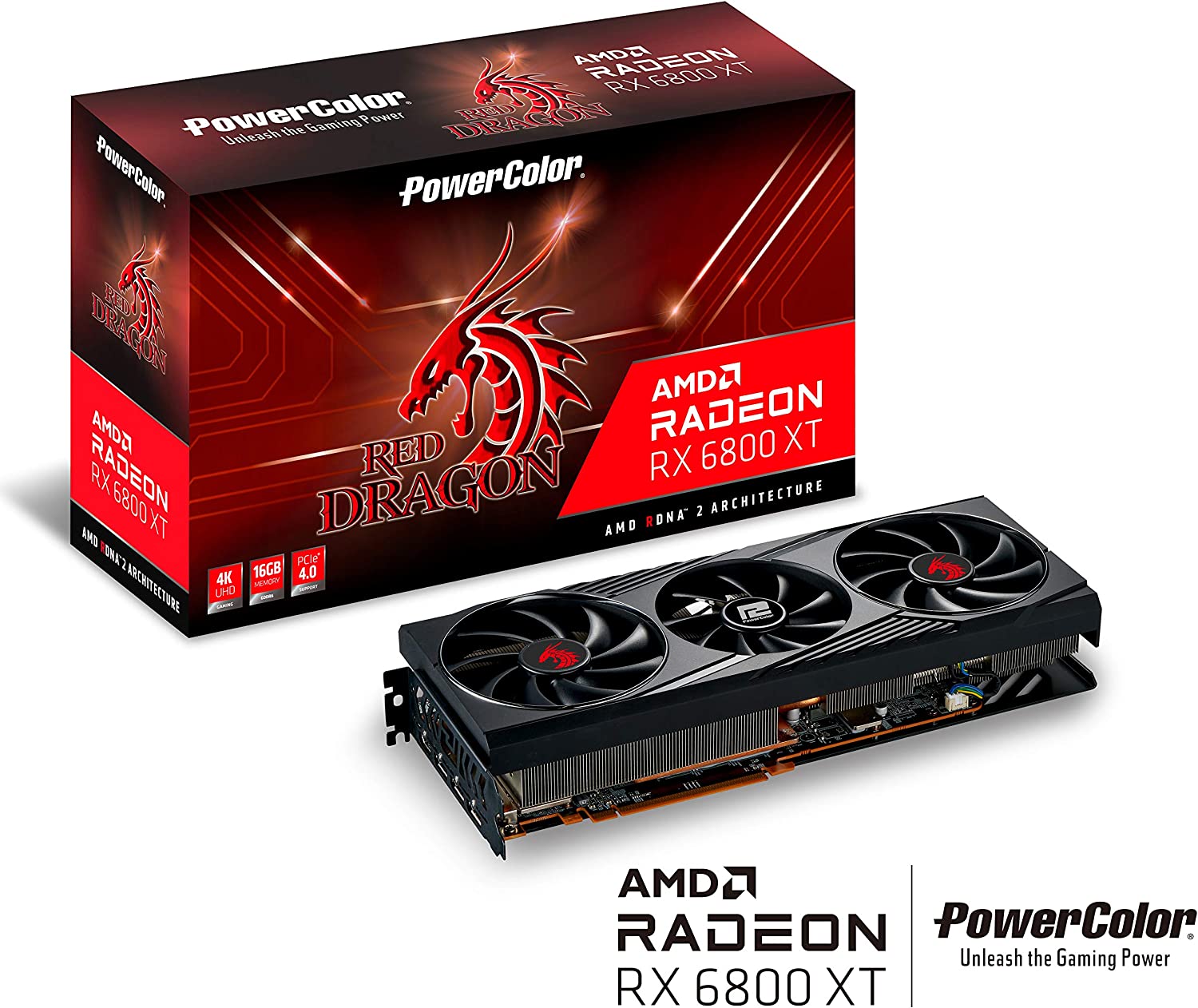 PowerColor Red Dragon AMD Radeon™ RX 6800 XT Gaming Graphics Card with 16GB GDDR6 Memory - DELIVERY DEC 7-10th $554.99 + TAX at Amazon