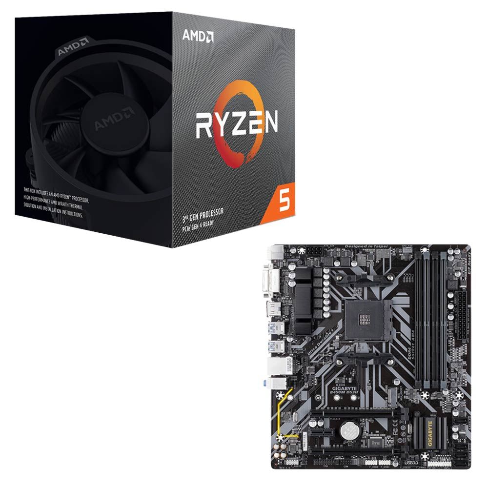 Micro Center: AMD Ryzen 5 3600XT with Gigabyte B450M DS3H Motherboard $272.98