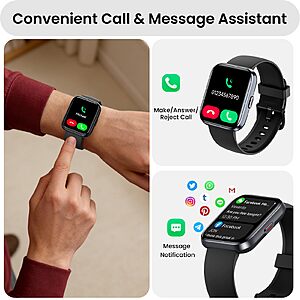 Smart Watch w/ Bluetooth Calling + Alexa + Health Tracking – Shipped