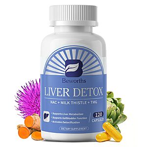 Amazon – Liver Support Supplement w/ NAC & Milk Thistle, 120 Capsules $9.09 w/ Code + 15% Savings