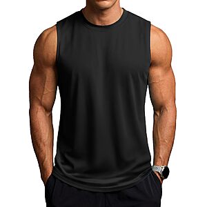 ZITY Men's Sleeveless Quick Dry UPF 50+ Workout Tank Top Shirts (Various)