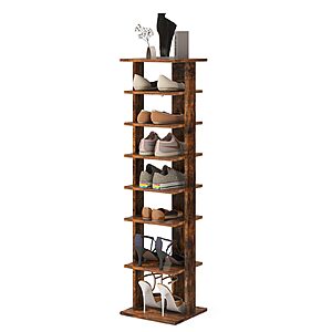 Amazon – COSTWAY 8-Tier Vertical Shoe Rack, Rustic Brown - $30.59