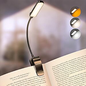 Glocusent 13 LED Clip-on Travel Book Light (Black)