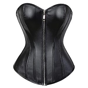 Amazon – frawirshau Women's Faux Leather Overbust Corset Top - $13.99 w/ Code