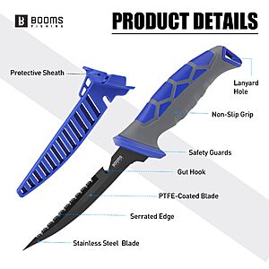 Amazon – Booms Fishing 5", 7" & 9" Fillet Knife Set - $9.99–$26.99 w/ Code