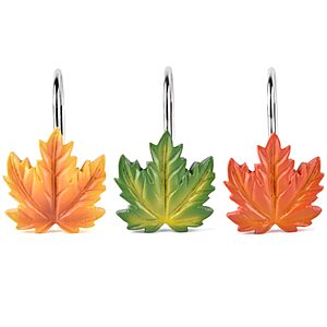 Amazon – 12-Pc Maple Leaf Shower Curtain Hook Set - $4.50 w/ Code