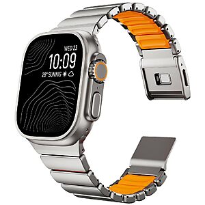 Amazon - KADES Grade 2 Titanium/Silicone Apple Watch Ultra Band - w/ Code