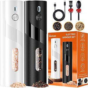 Amazon – SmartTrends 2-Pack 110ml Rechargeable Electric Salt & Pepper Grinders - $18.84 w/ Code