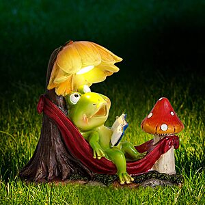 Amazon – Leekung Solar Frog Garden Statue w/ LED Light - $11.99 w/ Code