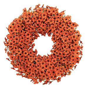 Amazon – THE BLOOM TIMES 20" Orange Fall Wreath - $14.47–$18.99 w/ Code