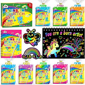 Amazon – ZMLM 24-Pack Rainbow Scratch Art Notebooks - $9.99–$13.49 w/ Code