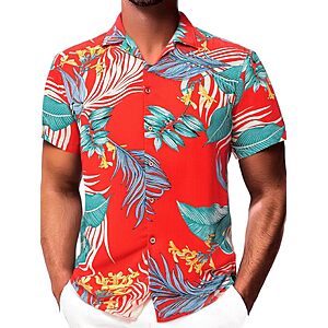 Amazon – Damipow Hawaiian Shirt for MenShort Sleeve - $11.99 w/ Code