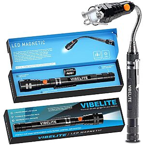 Amazon – VIBELITE Extendable Magnetic Pickup Flashlight - $11.69 w/ Code
