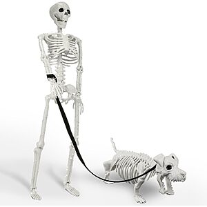 IDEAALS Lighted Human & Dog Skeleton Halloween Decorations $25.20 + Free S&H