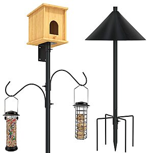 Amazon – ERYTLLY Bird House Pole 80 Inch Bird Feeder Pole with Squirrel Baffle and 2 Hooks - - $13.25 / $18.29 / $15.35 w/ Code