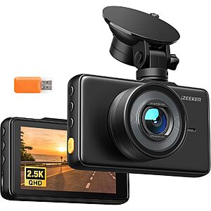 IZEEKER 2.5K Dash Cam Front, 1440P QHD Car Camera with 3" IPS Display