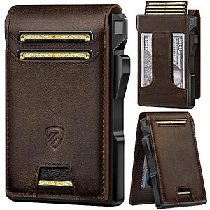 RUNBOX Genuine Leather RFID Blocking Bifold Wallet $18.05 + Free S&H